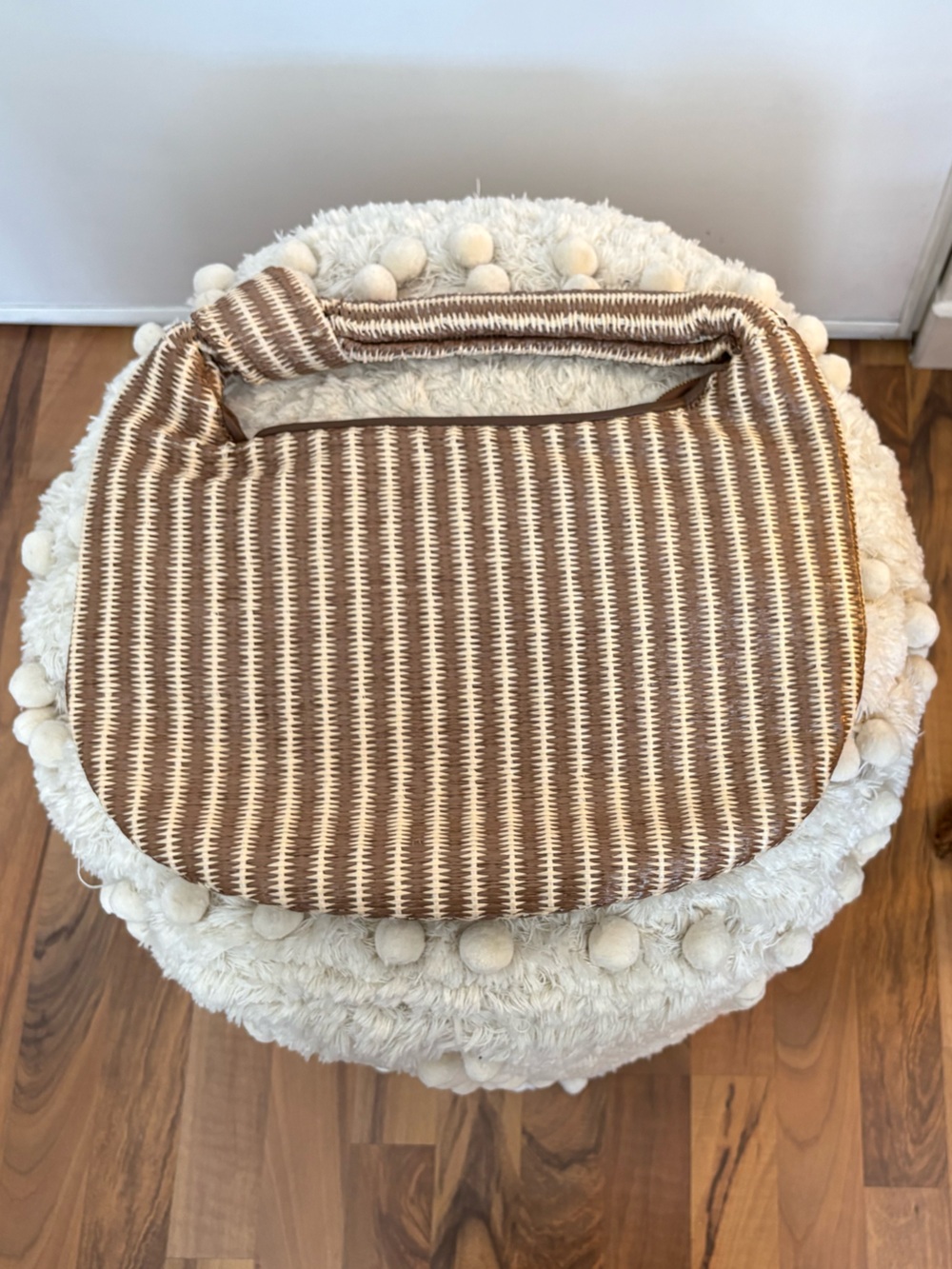Melie Bianco | Brown Woven Shoulder Bag